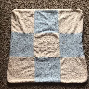Baby Gear Light Blue & White Square Pattern Baby Boy Blanket